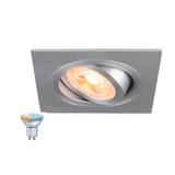 SLV 1012492 NEW TRIA 75 Smart Set, DL, eckig, GU10, PAR16, ZIGBEE, TW, Deckeneinbauleuchte, aluminium