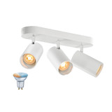 SLV 1012509 ASTO TUBE Smart Set, CW, Triple, GU10, PAR16, ZIGBEE, TW, Wand- und Deckenaufbauleuchte, weiß