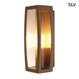 SLV 230657 MERIDIAN BOX Aussenleuchte rostfarben E27 max. 25W klarer Kunststoff