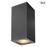 SLV 234505 BIG THEO WALL Outdoor Wandleuchte zweiflammig LED 3000K Flood up down anthrazit B H T 13 27,5 13,5 cm
