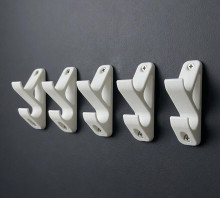 5 x SOIXX Haken Doppelhaken Wandhaken Weiß