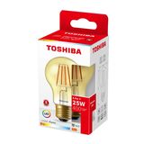 Toshiba LED Filament Lampe E27 Amber 4.5W 2200K 400Lm wie 25W 4711112386833