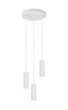 Trio 367730331 Soka GU10 Pendelleuchte 3-fach ⌀28cm Weiß Matt