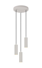 Trio 367730376 Soka GU10 Pendelleuchte 3-fach ⌀28cm Warm Grey