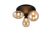 Trio 617030313 Lumina E14 Deckenleuchte 3-fach ⌀48,5cm Schwarz Matt
