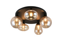 Trio 617030513 Lumina E14 Deckenleuchte 5-fach ⌀63,5cm Schwarz Matt