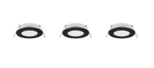 Trio 635110302 Himal LED Einbauleuchten 3x3,5W ⌀8,5cm dimmbar Schwarz IP65 CCT einstellbare Lichtfarbe