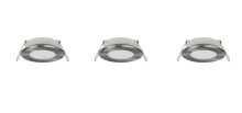 Trio 635110307 Himal LED Einbauleuchten 3x3,5W ⌀8,5cm dimmbar Nickel Matt IP65 CCT einstellbare Lichtfarbe