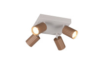 Trio 867730465 Soka GU10 Strahler 4-fach ⌀5,5cm Coffee