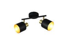 Trio 868800280 Eva E14 Strahler 2-fach Schwarz-Gold
